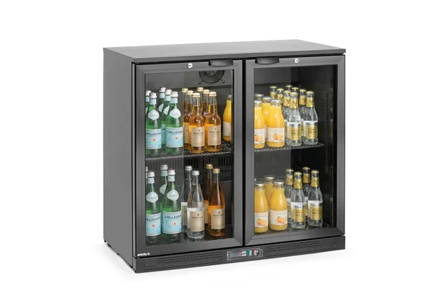 Lodówka barowa 2-drzwiowa, 158L, czarny, 220-240V/160W, 900x530x870mm Arktic 236895