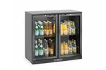 Lodówka barowa 2-drzwiowa, 158L, czarny, 220-240V/160W, 900x530x870mm Arktic 236895