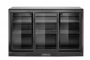 Lodówka barowa z potrójnymi drzwiami suwanymi, 308L, czarny, 220-240V/160W, 1350x520x865mm Arktic 236901