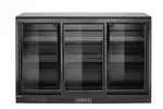 Lodówka barowa z potrójnymi drzwiami suwanymi, 308L, czarny, 220-240V/160W, 1350x520x865mm Arktic 236901