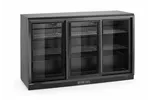 Lodówka barowa z potrójnymi drzwiami suwanymi, 308L, czarny, 220-240V/160W, 1350x520x865mm Arktic 236901