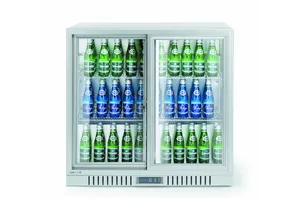 Lodówka barowa z podwójnymi drzwiami suwanymi, 150L, srebrny, 220-240V/160W, 900x520x840mm Arktic 236918