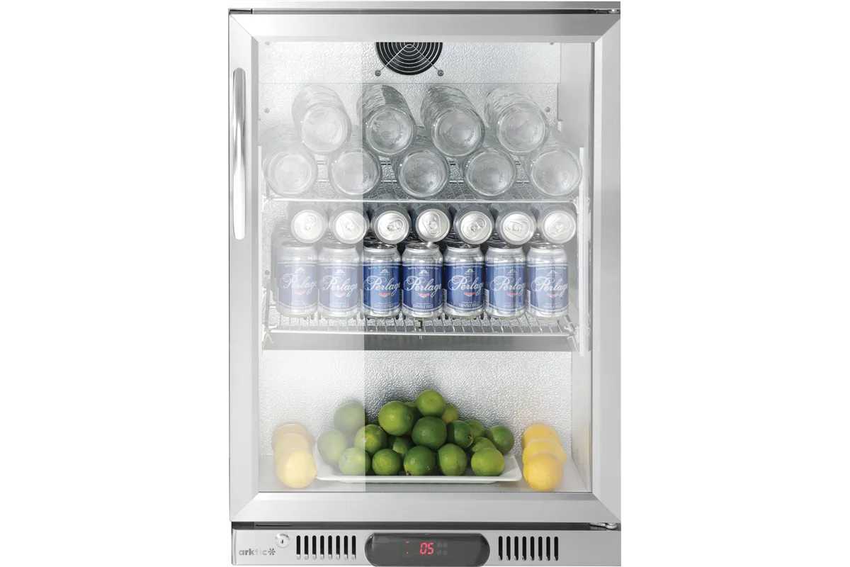 Lodówka barowa podblatowa 1-drzwiowa, 75L, srebrny, 220-240V/120W, 530x500x840mm Arktic 236925