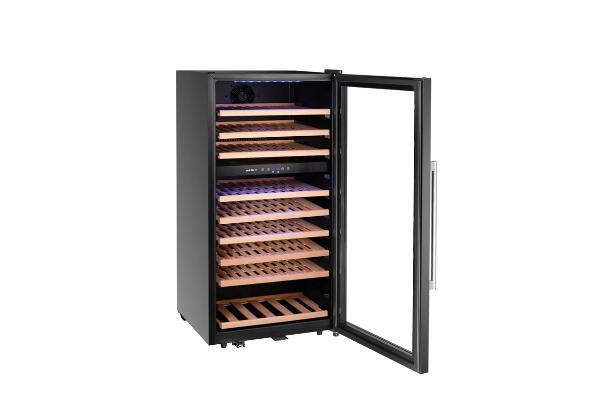 Lodówka do wina, 2-strefowa, 91 butelki, 230L, czarny, 569x595x1215mm Arktic 237113