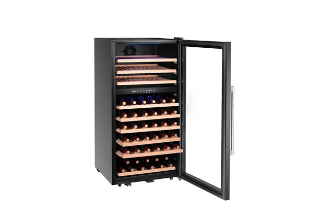 Lodówka do wina, 2-strefowa, 91 butelki, 230L, czarny, 569x595x1215mm Arktic 237113
