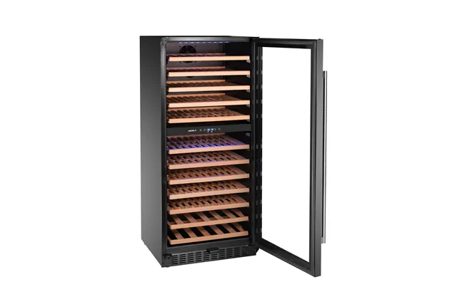 Lodówka do wina, 2-strefowa, 124 butelki, 265L, czarny, 570x595x1400mm Arktic 237120