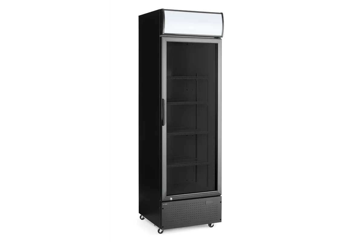 Lodówka barowa z podświetlanym panelem, 1-drzwiowa, 254L, czarny, 220-240V/250W, 578x605x1980mm Arktic 236932