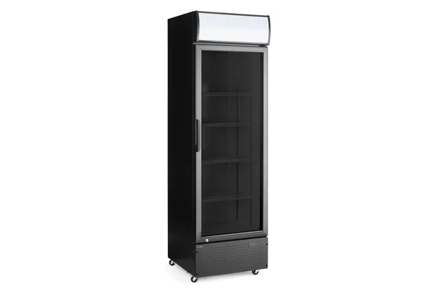 Lodówka barowa z podświetlanym panelem, 1-drzwiowa, 254L, czarny, 220-240V/250W, 578x605x1980mm Arktic 236932