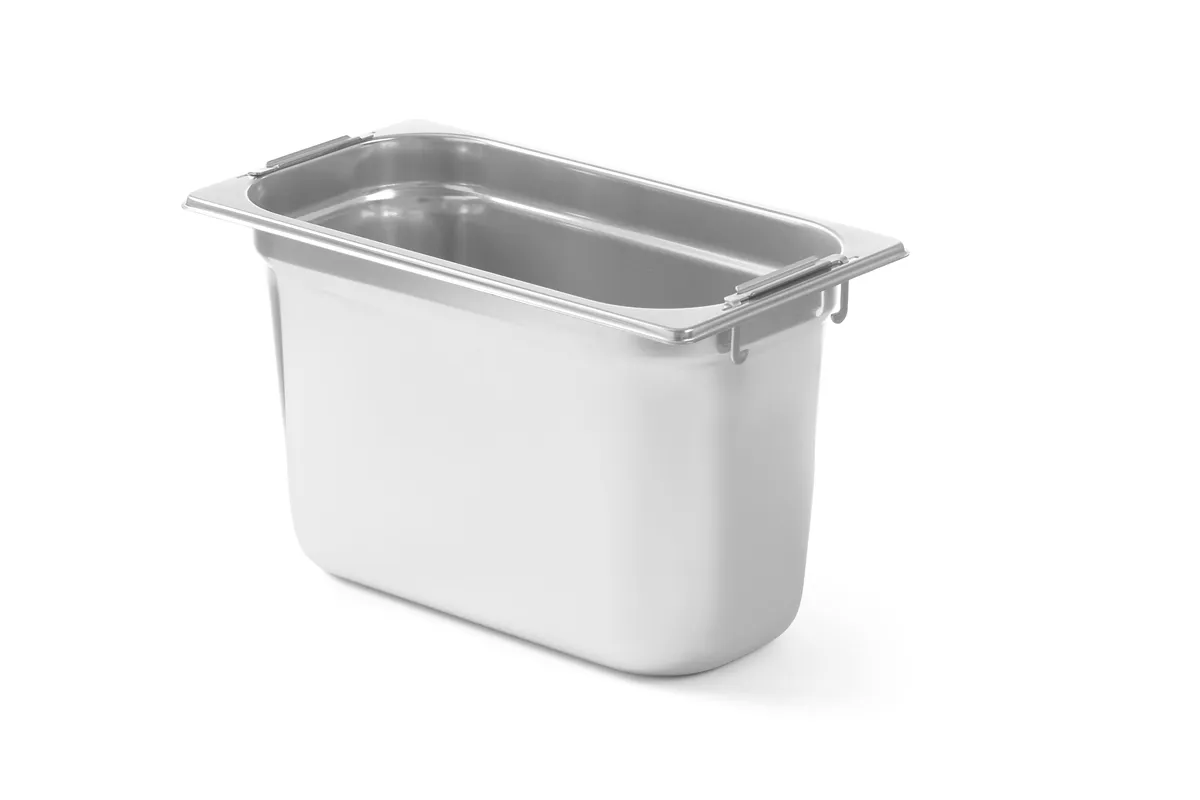Pojemnik GN z chowanymi uchwytami, Profi Line, GN 1/3, 3,9L, 325x176x100mm HENDI 803264