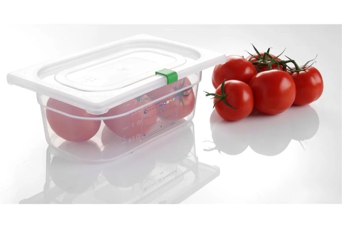 Klipsy do pojemników GN HACCP z polipropylenu, zielony, 12 szt HENDI 880678