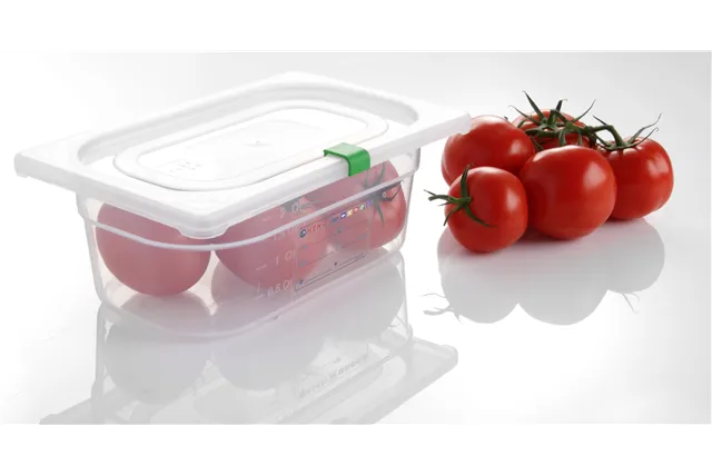 Klipsy do pojemników GN HACCP z polipropylenu, zielony, 12 szt HENDI 880678