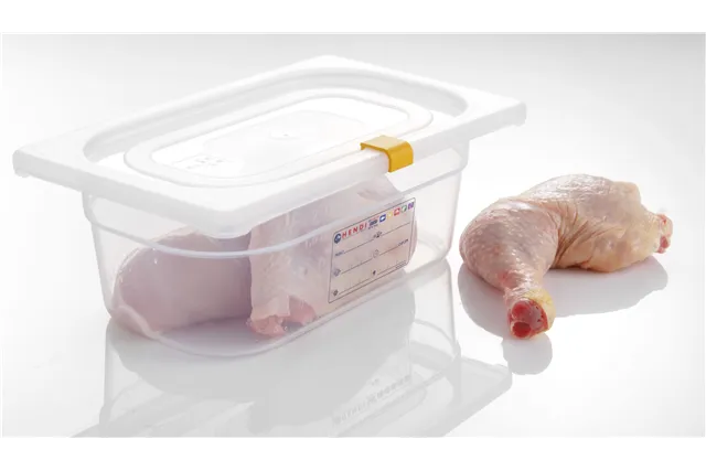 Klipsy do pojemników GN HACCP z polipropylenu, żółty, 12 szt HENDI 880685