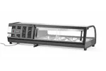 Witryna chłodnicza do sushi, W zestawie pojemniki: 4xGN1/3 40 mm, czarny, 220-240V/190W, 1177x426x296mm Arktic 274071