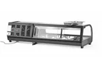 Witryna chłodnicza do sushi, W zestawie pojemniki: 4xGN1/3 40 mm, czarny, 220-240V/190W, 1177x426x296mm Arktic 274071