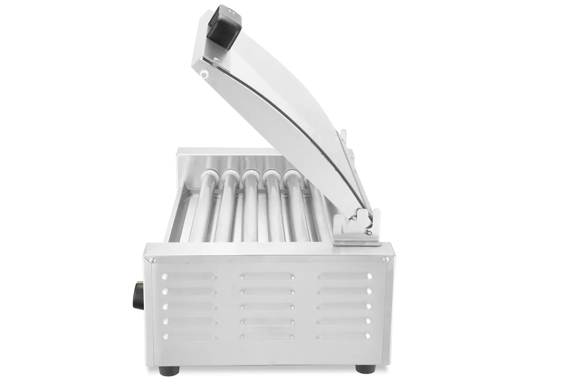 Podgrzewacz rolkowy do parówek jednostrefowy, z pokrywą, 7 rolek, 230V/620W, 566x375x259mm HENDI 268636