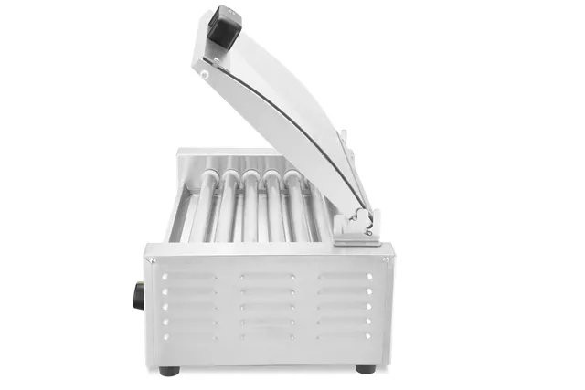 Podgrzewacz rolkowy do parówek jednostrefowy, z pokrywą, 7 rolek, 230V/620W, 566x375x259mm HENDI 268636