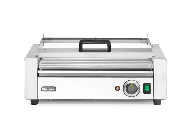 Podgrzewacz rolkowy do parówek jednostrefowy, z pokrywą, 9 rolek, 230V/790W, 566x450x259mm HENDI 268643