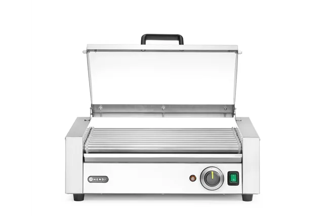 Podgrzewacz rolkowy do parówek jednostrefowy, z pokrywą, 9 rolek, 230V/790W, 566x450x259mm HENDI 268643