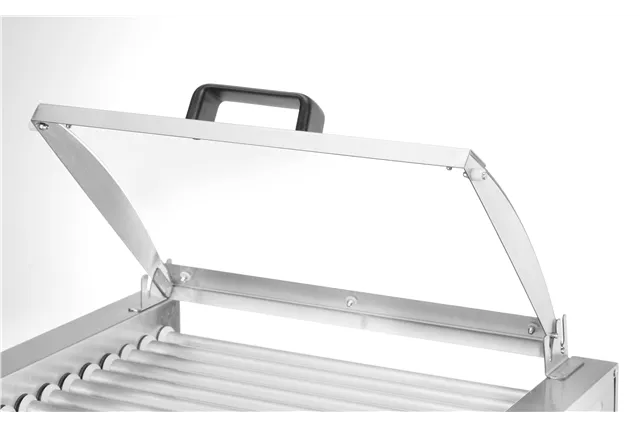 Podgrzewacz rolkowy do parówek jednostrefowy, z pokrywą, 9 rolek, 230V/790W, 566x450x259mm HENDI 268643