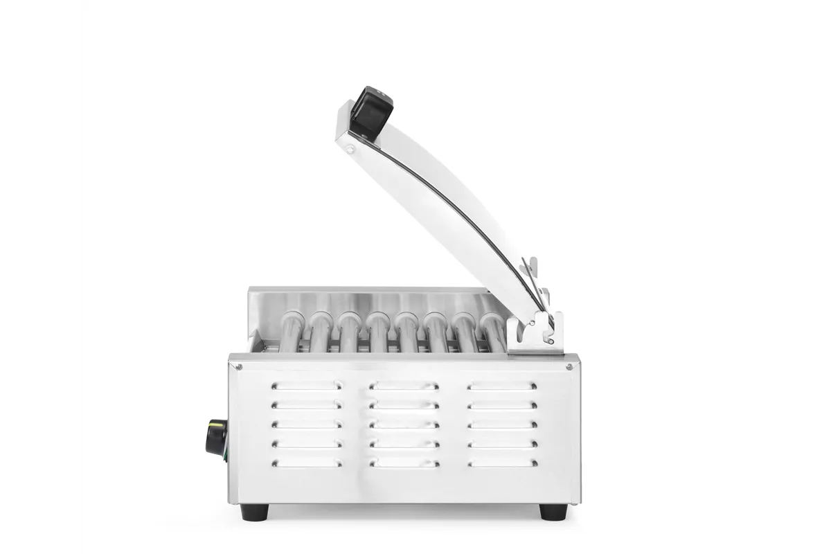 Podgrzewacz rolkowy do parówek jednostrefowy, z pokrywą, 9 rolek, 230V/790W, 566x450x259mm HENDI 268643