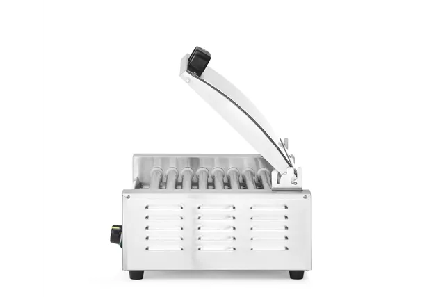 Podgrzewacz rolkowy do parówek jednostrefowy, z pokrywą, 9 rolek, 230V/790W, 566x450x259mm HENDI 268643