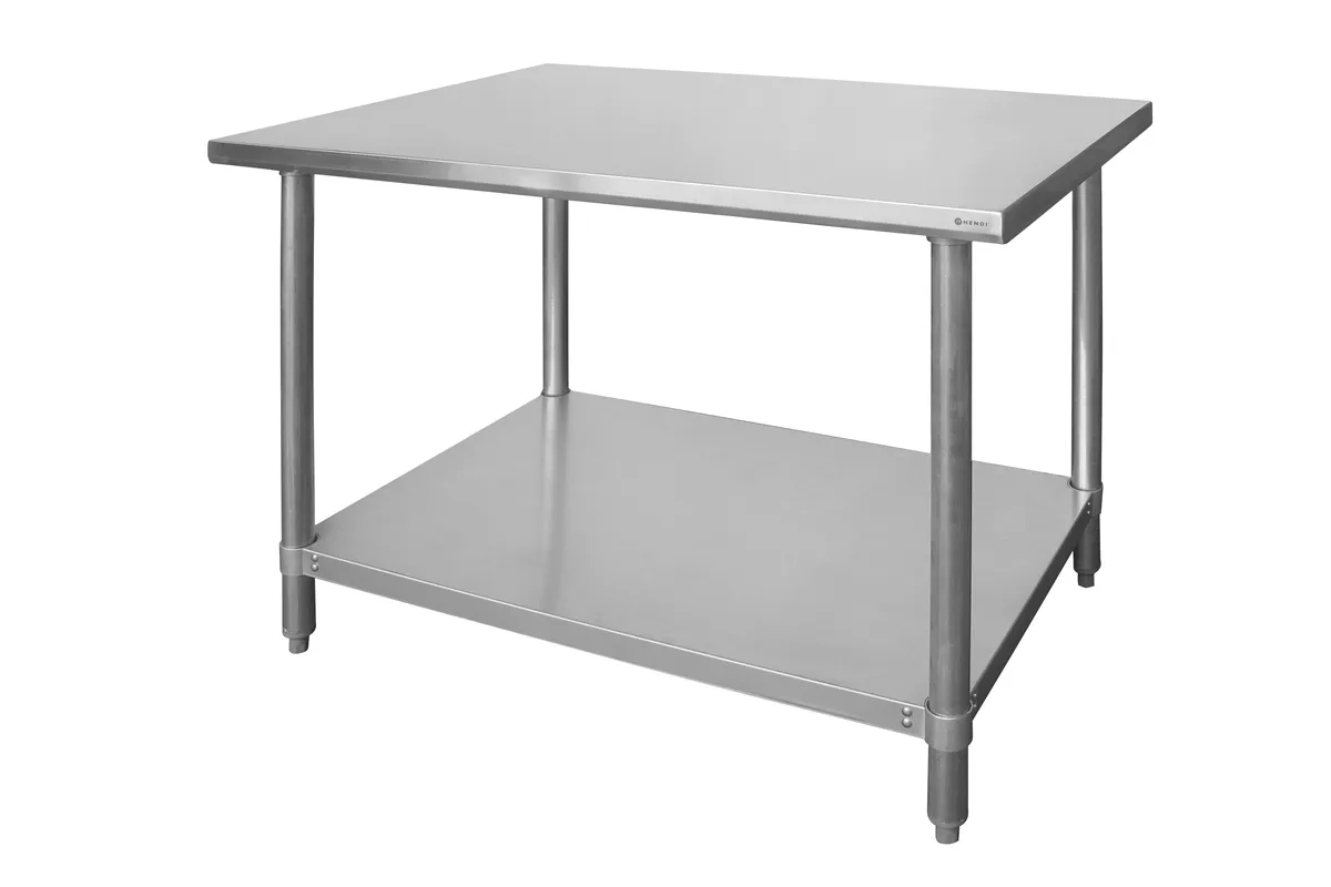 Stół centralny z półką - skręcany, Budget Line, 1200x600x850mm HENDI 812457