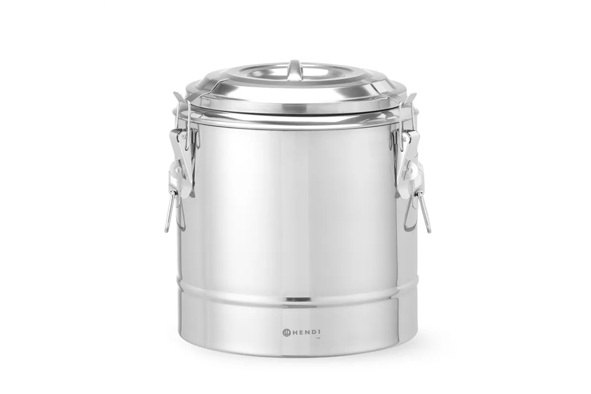 Termos do transportu żywności, Kitchen Line, 11L, srebrny, ⌀300x345mm HENDI 708071
