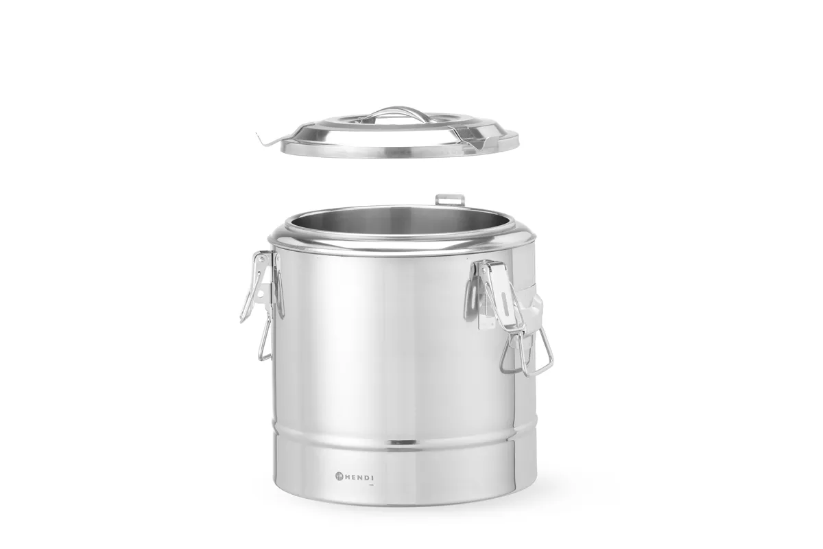 Termos do transportu żywności, Kitchen Line, 11L, srebrny, ⌀300x345mm HENDI 708071