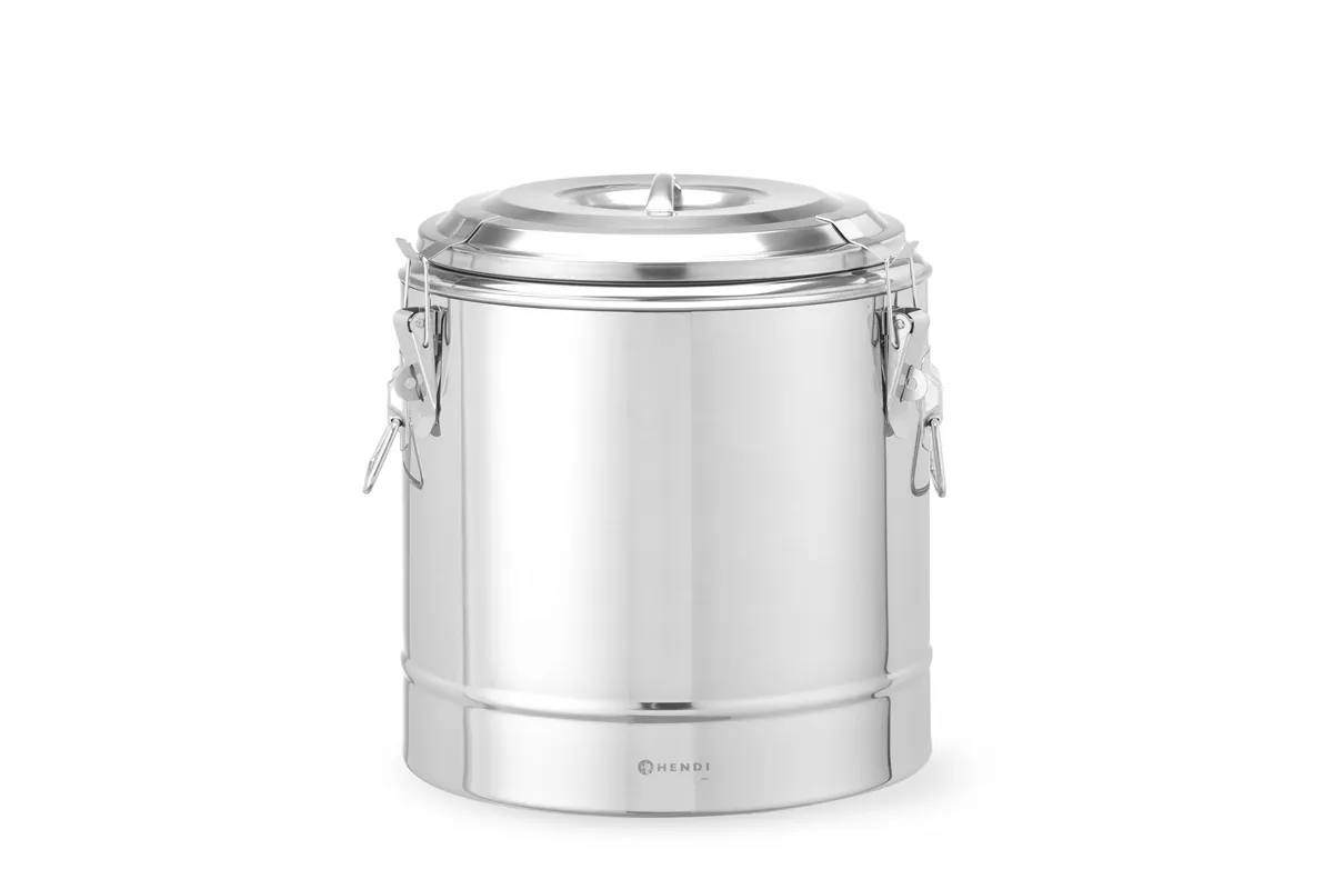 Termos do transportu żywności, Kitchen Line, 19L, srebrny, ⌀350x400mm HENDI 708088
