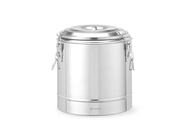 Termos do transportu żywności, Kitchen Line, 19L, srebrny, ⌀350x400mm HENDI 708088