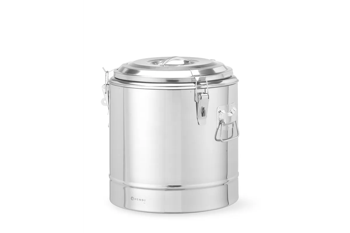 Termos do transportu żywności, Kitchen Line, 19L, srebrny, ⌀350x400mm HENDI 708088