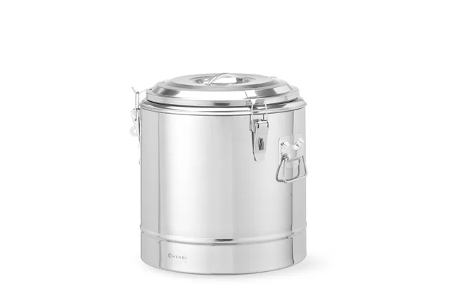 Termos do transportu żywności, Kitchen Line, 19L, srebrny, ⌀350x400mm HENDI 708088
