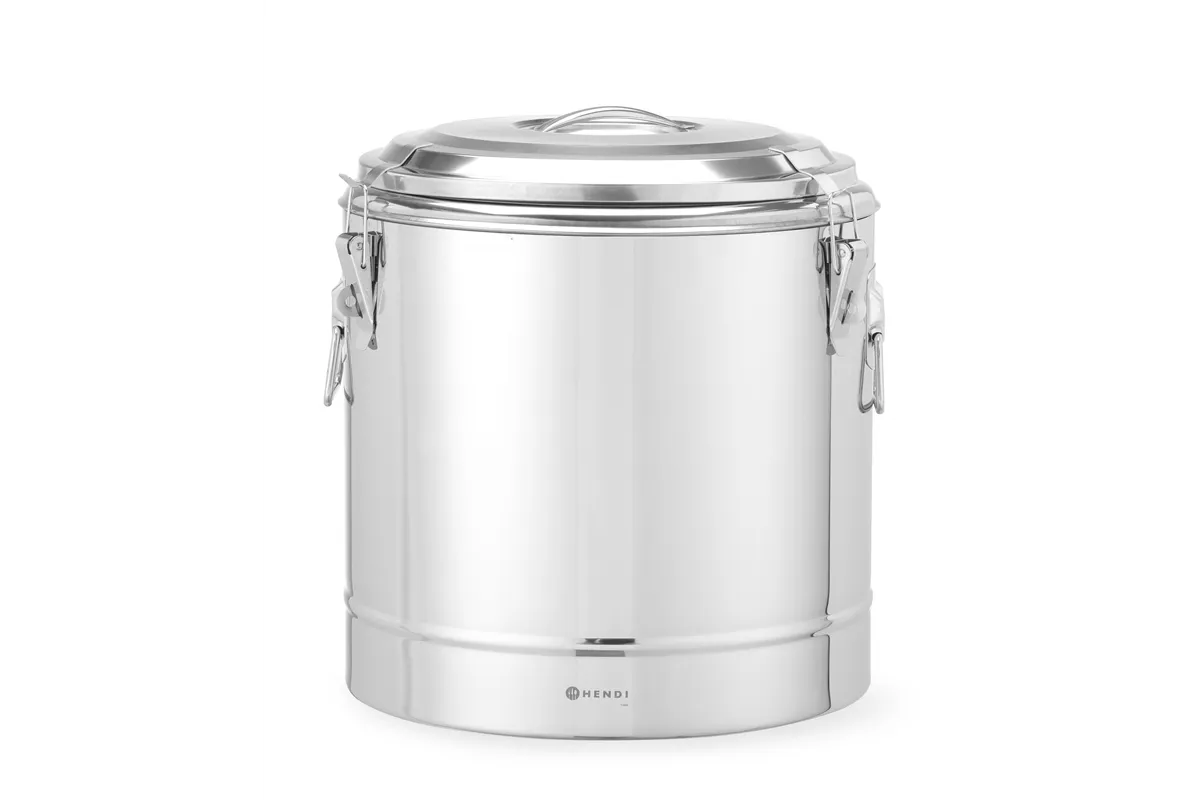Termos do transportu żywności, Kitchen Line, 31L, srebrny, ⌀400x445mm HENDI 708095