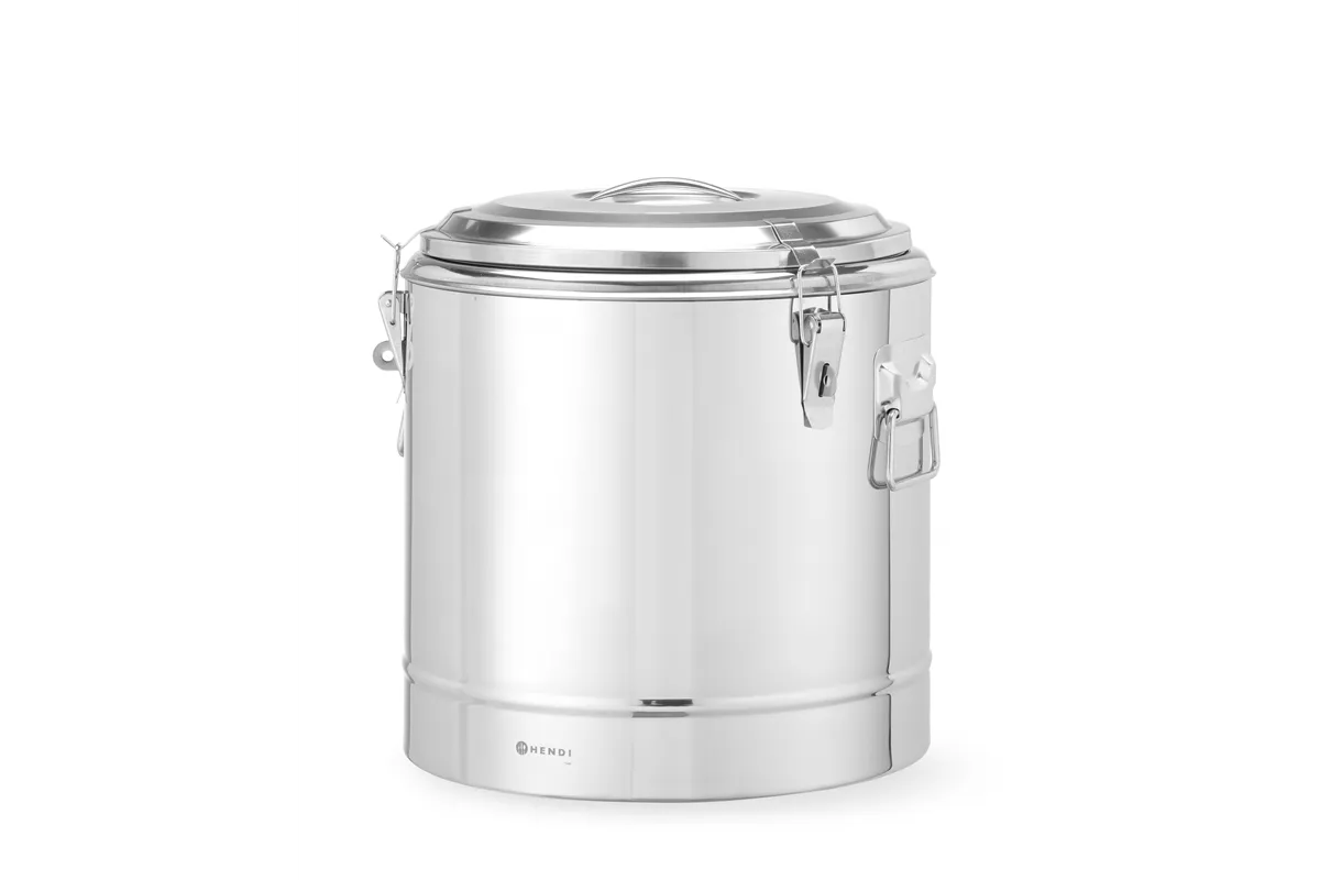 Termos do transportu żywności, Kitchen Line, 31L, srebrny, ⌀400x445mm HENDI 708095