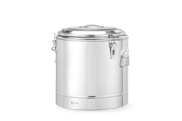Termos do transportu żywności, Kitchen Line, 31L, srebrny, ⌀400x445mm HENDI 708095