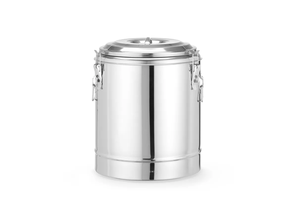 Termos do transportu żywności, Kitchen Line, 23L, srebrny, ⌀350x440mm HENDI 710241