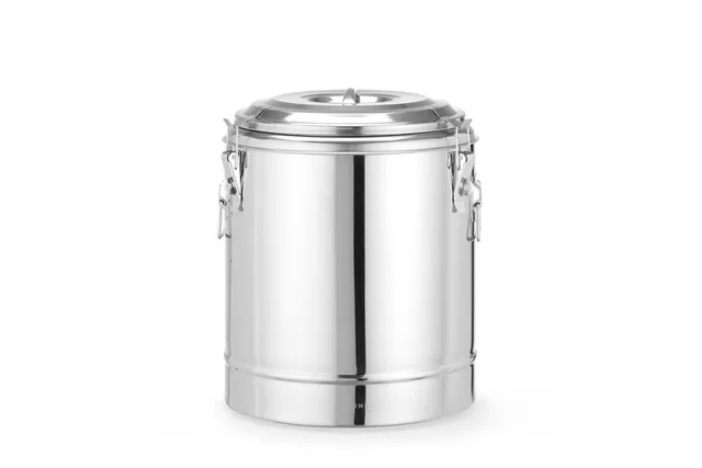 Termos do transportu żywności, Kitchen Line, 23L, srebrny, ⌀350x440mm HENDI 710241