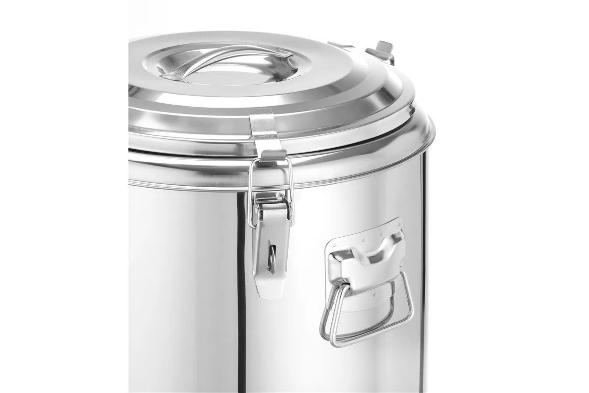 Termos do transportu żywności, Kitchen Line, 23L, srebrny, ⌀350x440mm HENDI 710241