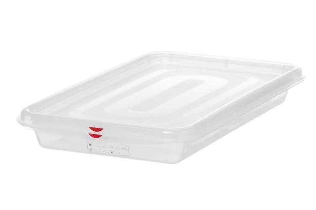 Pojemnik GN 1/1 z polipropylenu, GN 1/1, 8L, transparentny, 530x325x65mm, Prostokątny HENDI 873335