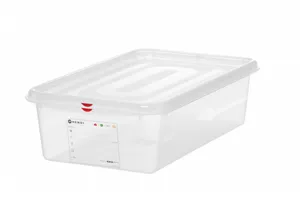 Pojemnik GN 1/1 z polipropylenu, GN 1/1, 21L, transparentny, 530x325x150mm, Prostokątny HENDI 873359