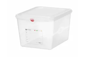 Pojemnik GN 1/2 z polipropylenu, GN 1/2, 12,5L, transparentny, 325x265x200mm, Prostokątny HENDI 873281