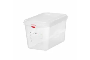 Pojemnik GN 1/4 z polipropylenu, GN 1/4, 4,3L, transparentny, 265x162x150mm, Prostokątny HENDI 873212