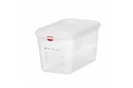 Pojemnik GN 1/4 z polipropylenu, GN 1/4, 4,3L, transparentny, 265x162x150mm, Prostokątny HENDI 873212
