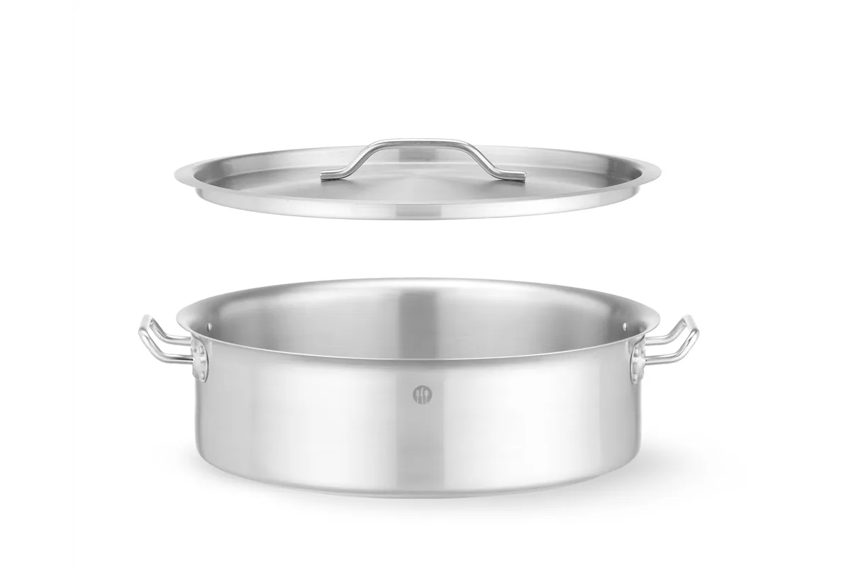 Garnek niski z pokrywką, 10,8L, ⌀360x110mm, Okrągły HENDI 836521