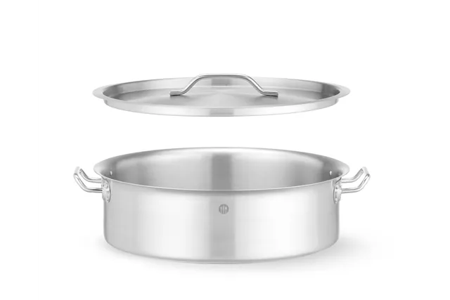 Garnek niski z pokrywką, 10,8L, ⌀360x110mm, Okrągły HENDI 836521