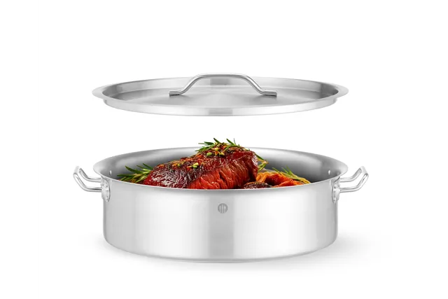 Garnek niski z pokrywką, 10,8L, ⌀360x110mm, Okrągły HENDI 836521