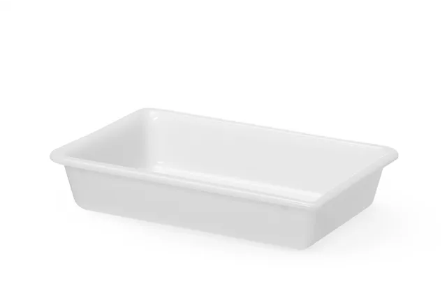 Płaski pojemnik do panierowania, 3L, biały, 340x235x70mm, Prostokątny HENDI 873410
