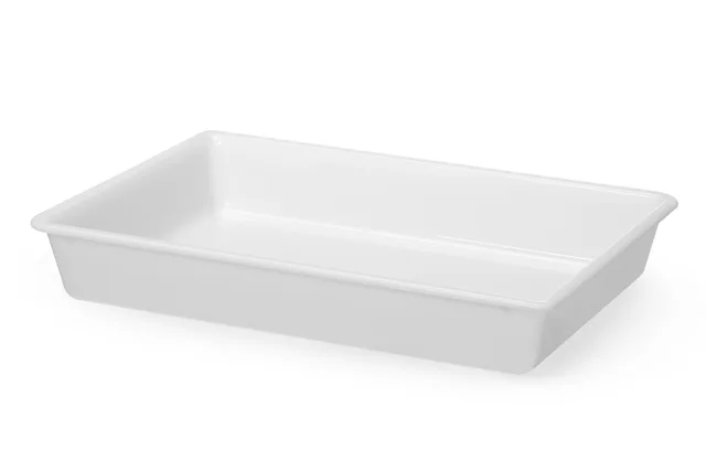 Płaski pojemnik do panierowania, 12L, biały, 535x385x85mm, Prostokątny HENDI 873441