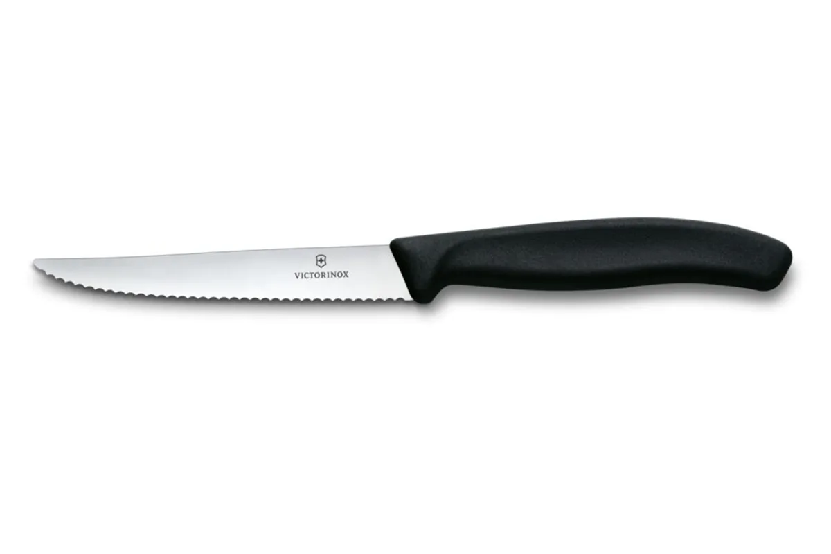 Nóż do steków i pizzy, czarny, 222mm Victorinox 6.7233