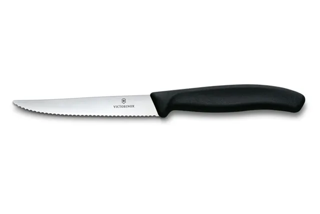 Nóż do steków i pizzy, czarny, 222mm Victorinox 6.7233
